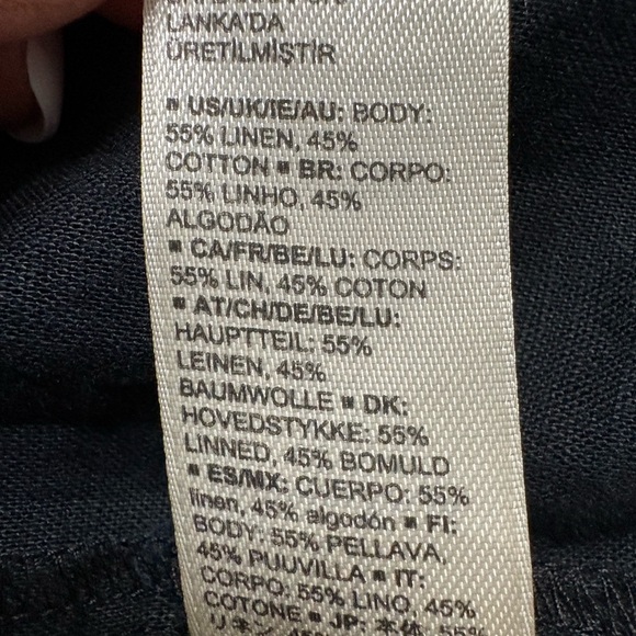 Goodthreads Linen Black Ruffled Peplum dress size Large - Picture 10 of 10